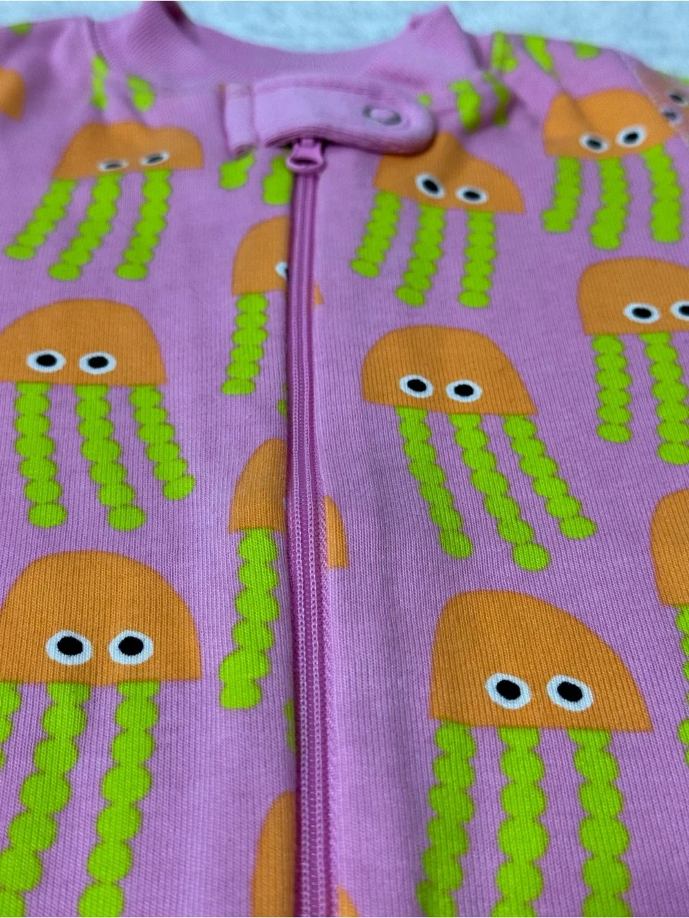 NWOT Hanna Andersson Julie Jelly Jellyfish Zip Shortie Sleeper 0-3M Organic
